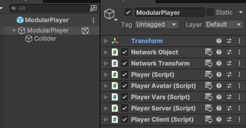 ModularPlayer enables to Select Player Avatar